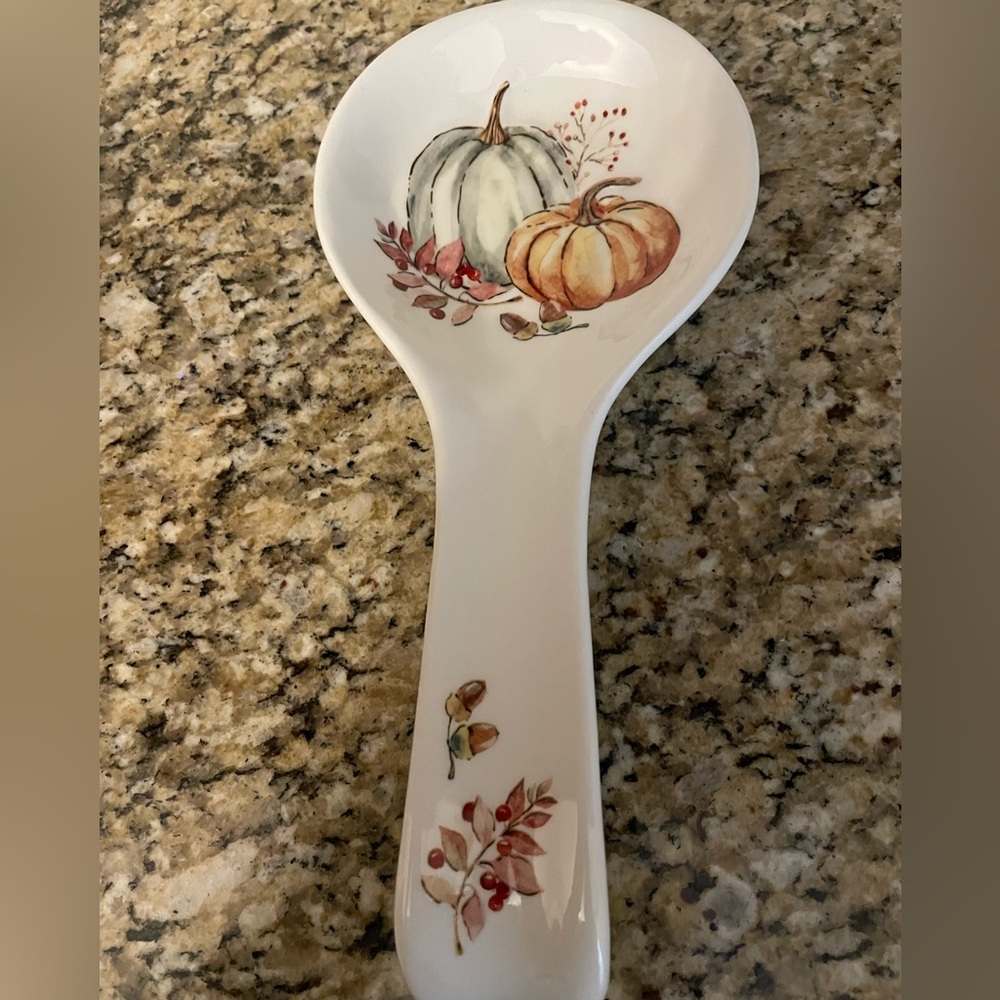 Potters Studio Fall Pumpkin Spoon Rest